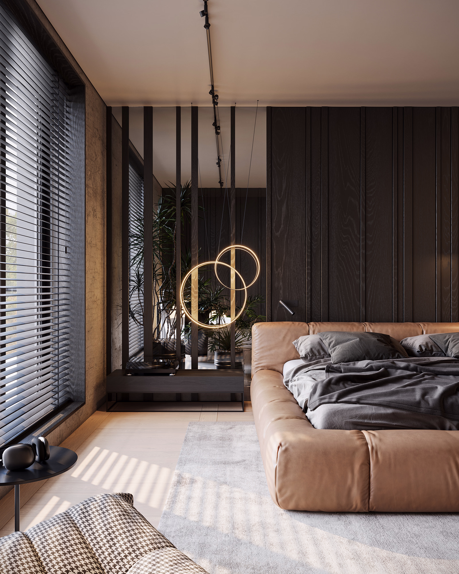 Hoft master bedroom 3D render, view 4
