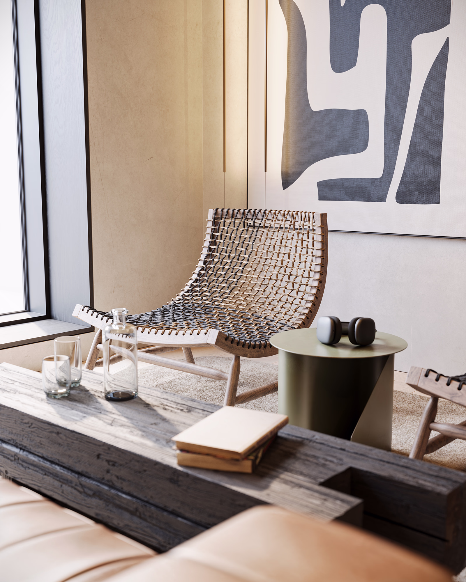 Home office 3D render, view 4
