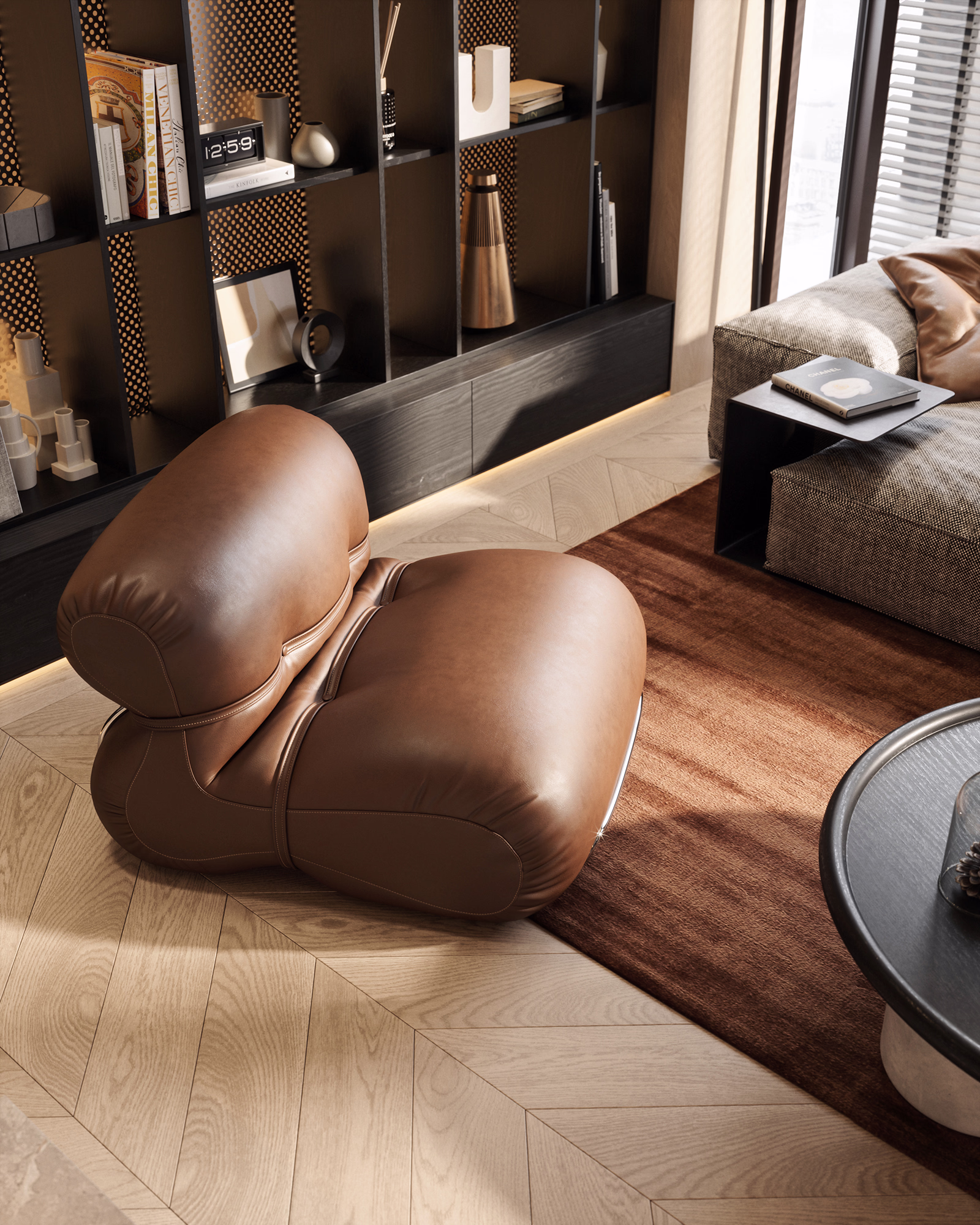 Renaissance Riga living room 3D render, view 5