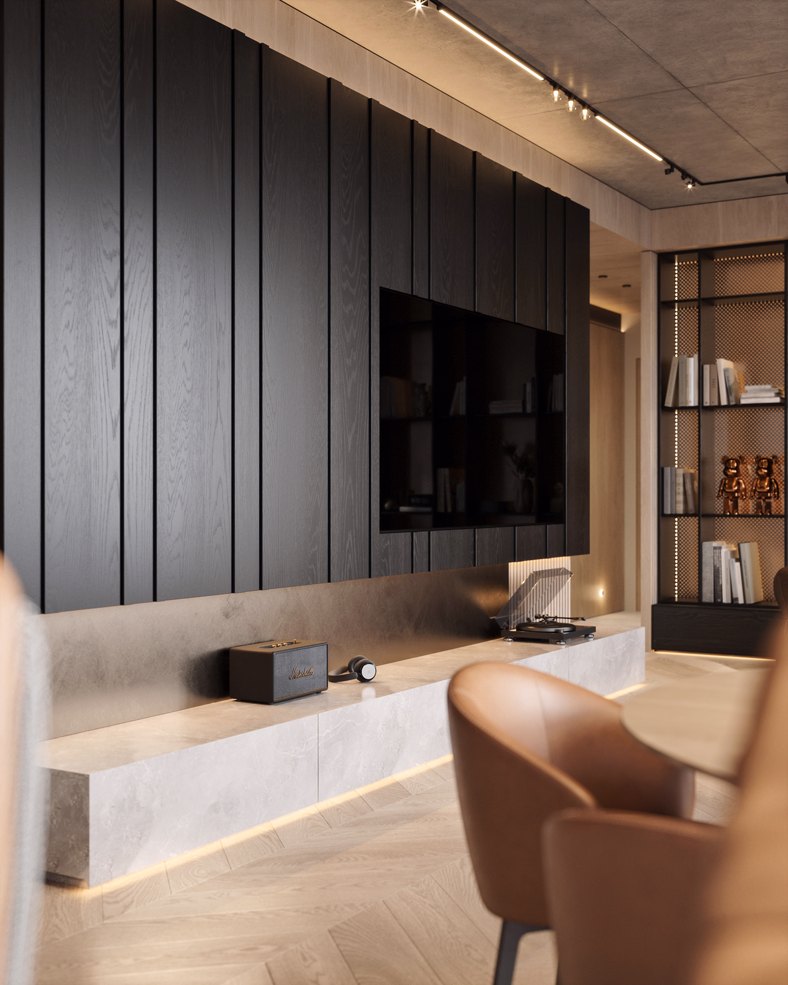 Renaissance Riga living room 3D render, view 7
